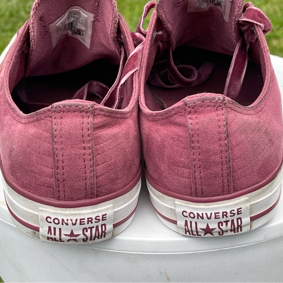 Converse Shoes Womens Size 10 Mens 8 All Star Red Maroon Suede Lace Up - Picture 7 of 12